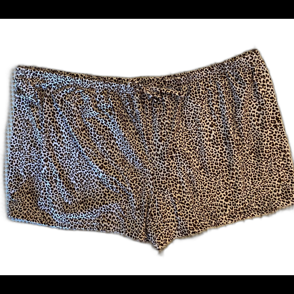 Apt 9 Womens Sleep‎ Shorts Cheetah Print Plus Size XL Soft Comfortable